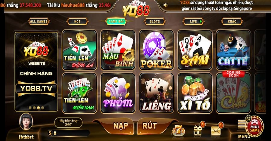 Cổng game Yo88 đem đến những trải nghiệm thú vị